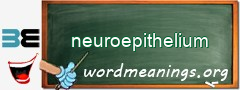 WordMeaning blackboard for neuroepithelium